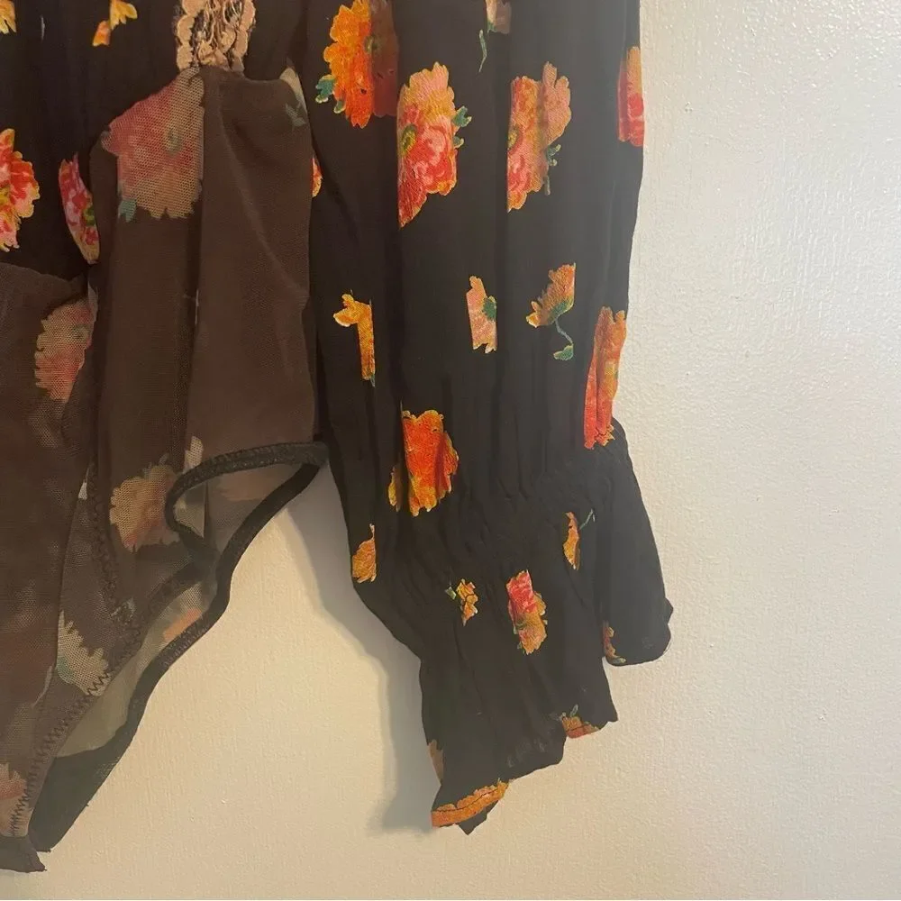 Free People Poppy Floral Bodysuit